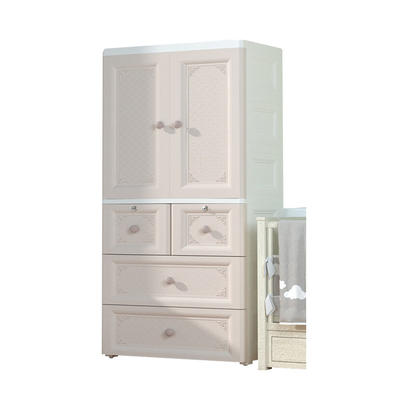 Contemporary Kid's Wardrobe Plastic Door Wardrobe Closet for Bedroom