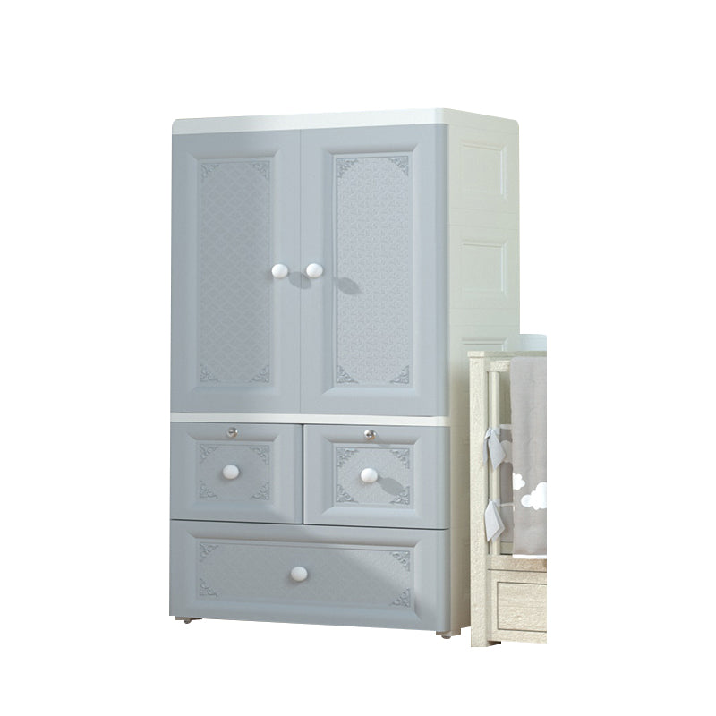 Contemporary Kid's Wardrobe Plastic Door Wardrobe Closet for Bedroom