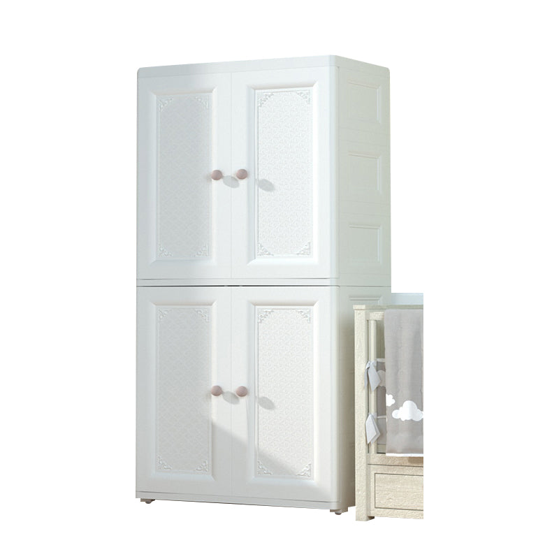 Contemporary Kid's Wardrobe Plastic Door Wardrobe Closet for Bedroom