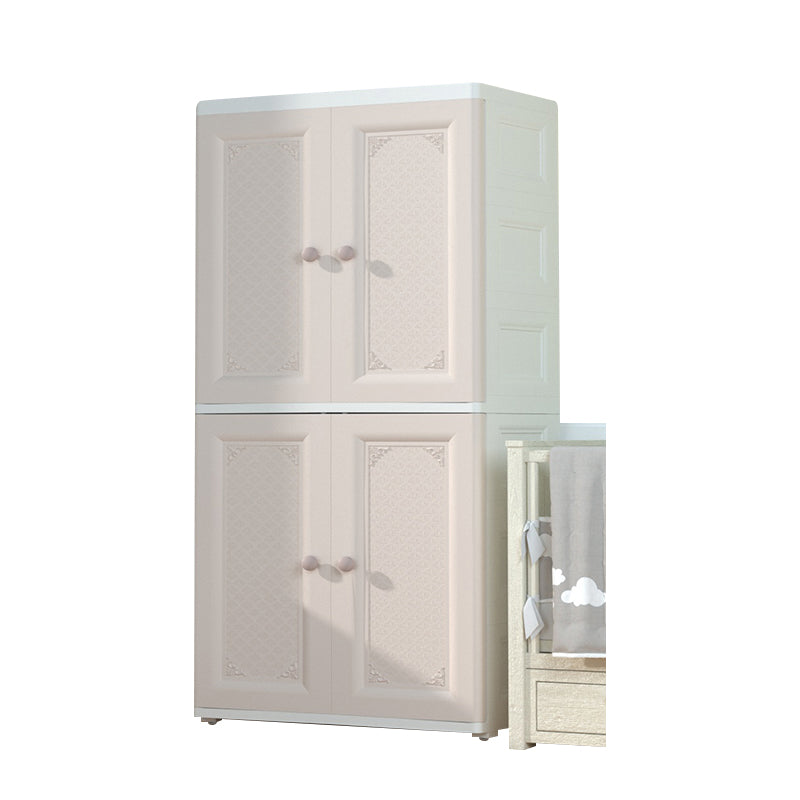 Contemporary Kid's Wardrobe Plastic Door Wardrobe Closet for Bedroom