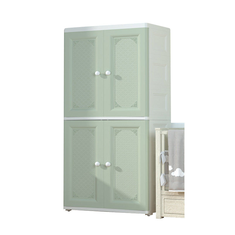 Contemporary Kid's Wardrobe Plastic Door Wardrobe Closet for Bedroom