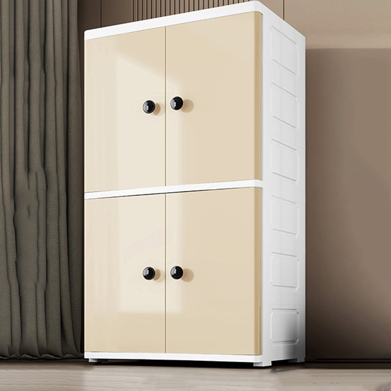 Modern Style Wardrobe Armoire Plastic Wardrobe Closet with Doors