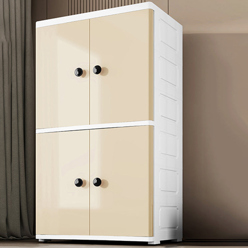 Modern Style Wardrobe Armoire Plastic Wardrobe Closet with Doors