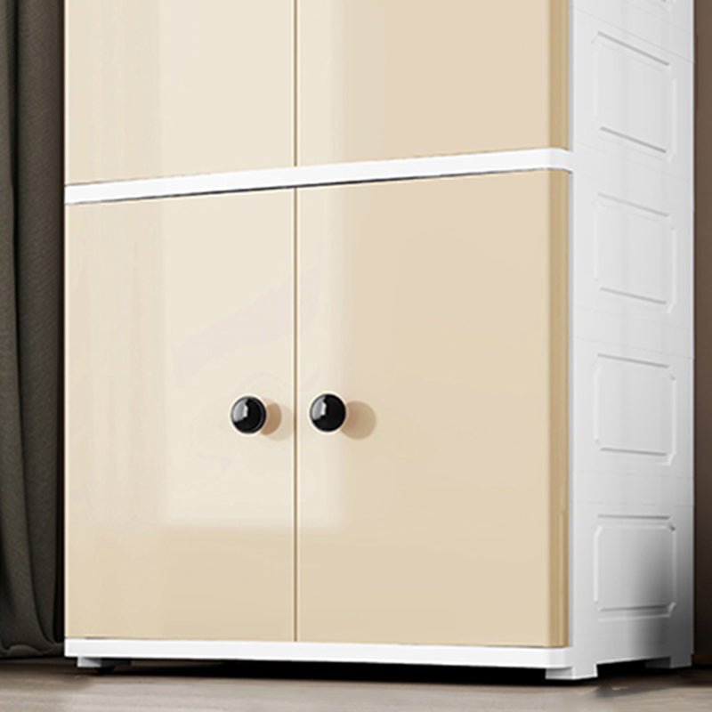 Modern Style Wardrobe Armoire Plastic Wardrobe Closet with Doors