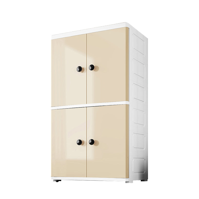 Modern Style Wardrobe Armoire Plastic Wardrobe Closet with Doors