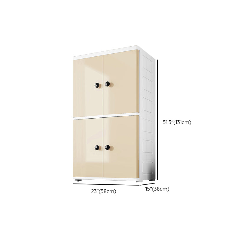 Modern Style Wardrobe Armoire Plastic Wardrobe Closet with Doors