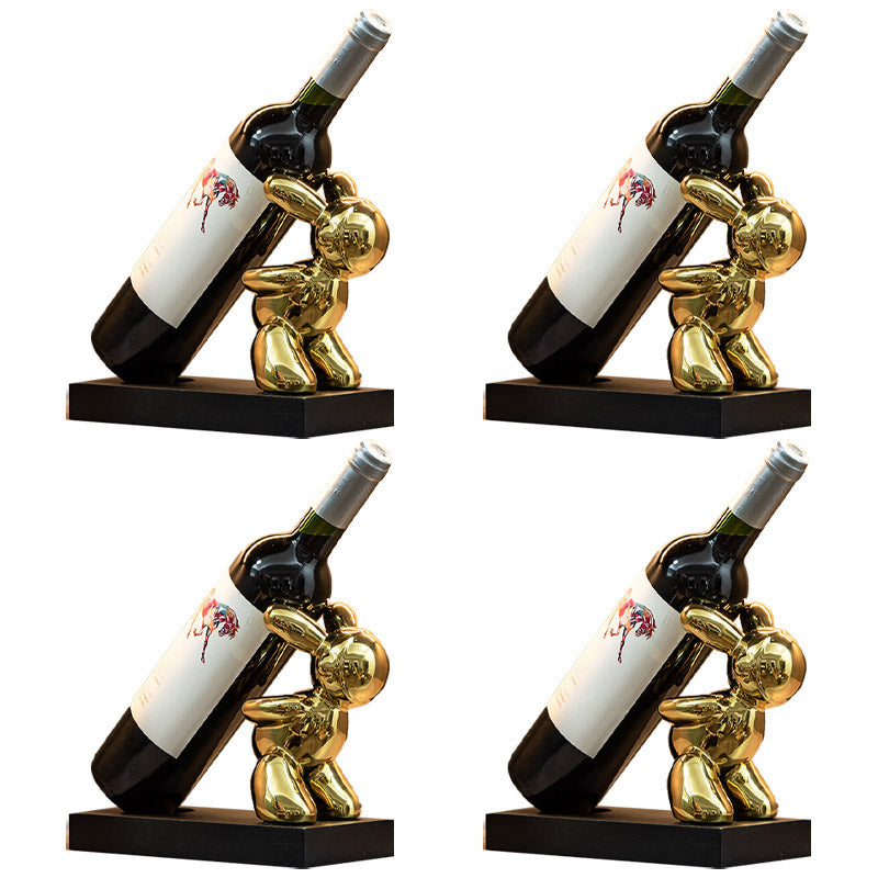 Modern Simple Ceramic Wine Rack Rabbit Shape Wine Bottle Rack for Kitchen