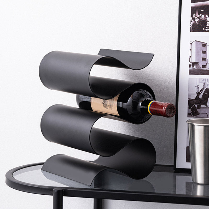 Modern Simple Tabletop Wine Rack Iron Wine Bottle Rack for Living Room