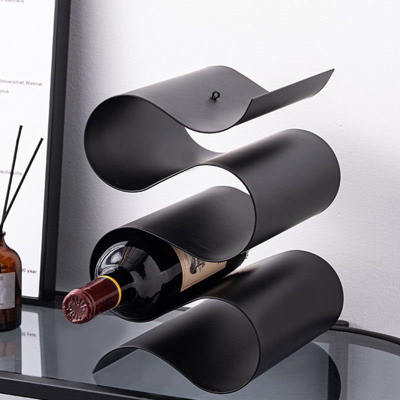 Modern Simple Tabletop Wine Rack Iron Wine Bottle Rack for Living Room