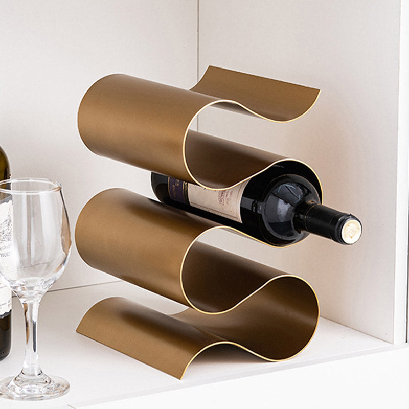 Modern Simple Tabletop Wine Rack Iron Wine Bottle Rack for Living Room