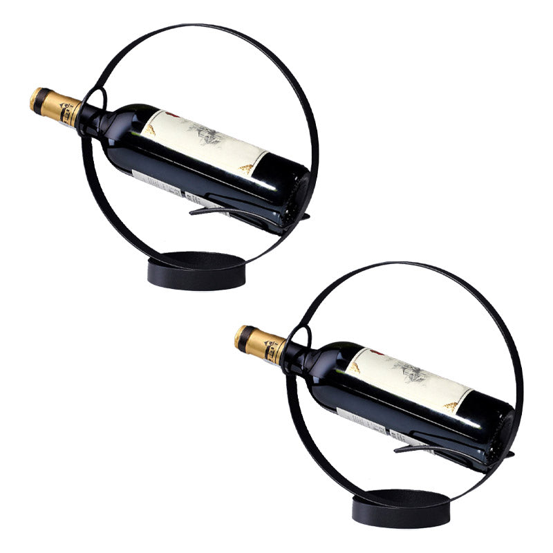 Modern Simple Metal Wine Rack Circle Shape Wine Bottle Rack for Kitchen