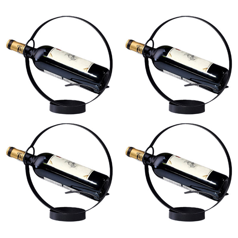 Modern Simple Metal Wine Rack Circle Shape Wine Bottle Rack for Kitchen