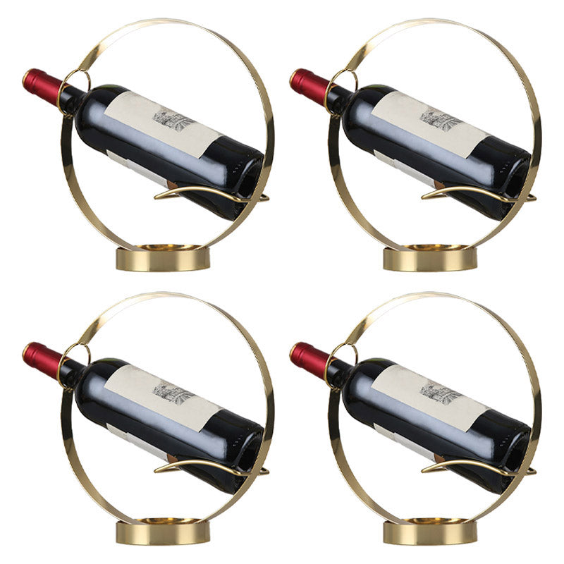 Modern Simple Metal Wine Rack Circle Shape Wine Bottle Rack for Kitchen