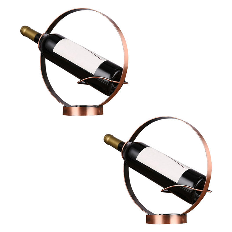 Modern Simple Metal Wine Rack Circle Shape Wine Bottle Rack for Kitchen