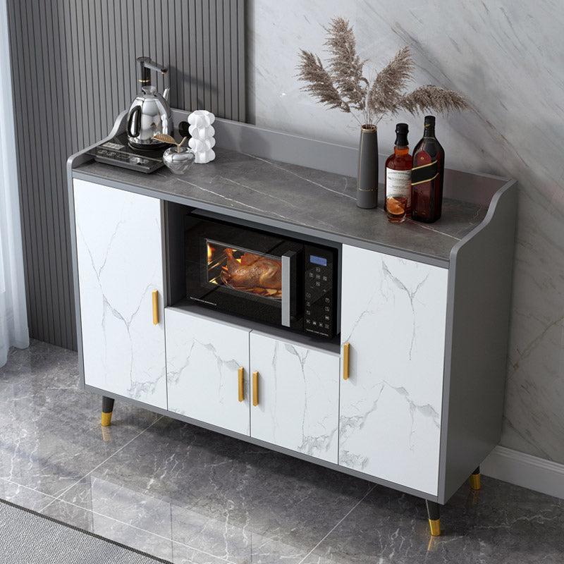 Stone Top Sideboard Modern Engineered Wood Side Board for Kitchen Use