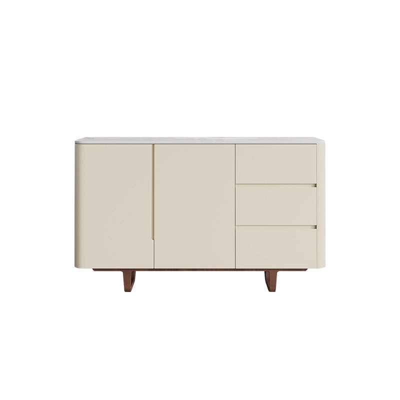 Stone Buffet Server Modern Style Side Board with Drawers and Cabinets