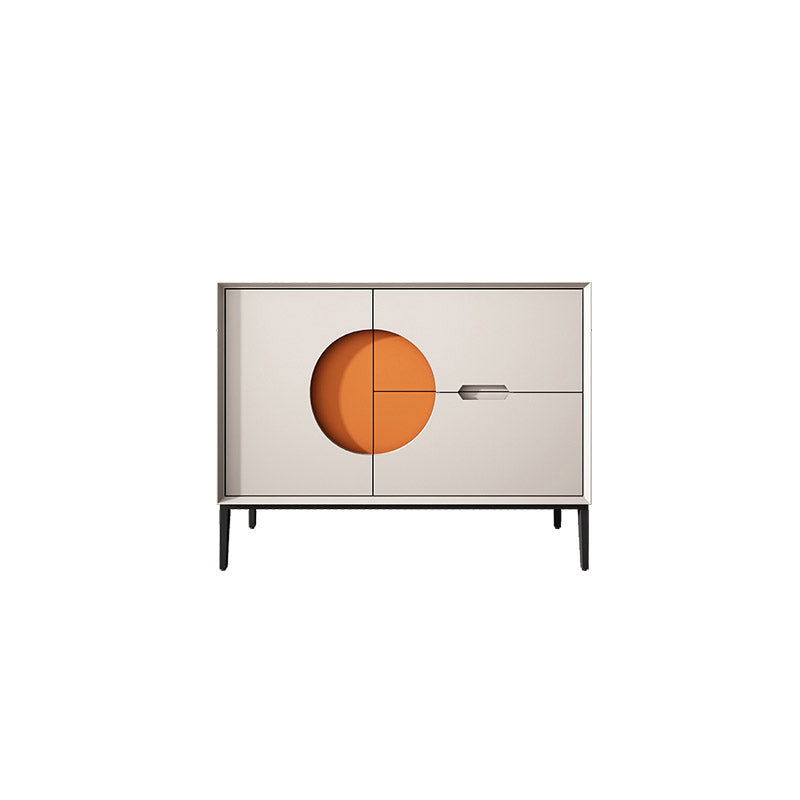 Glam Style Credenza Wood Side Board with Cabinets and Drawers