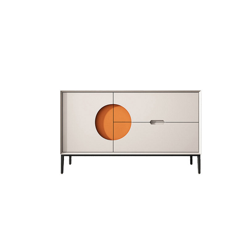 Glam Style Credenza Wood Side Board with Cabinets and Drawers