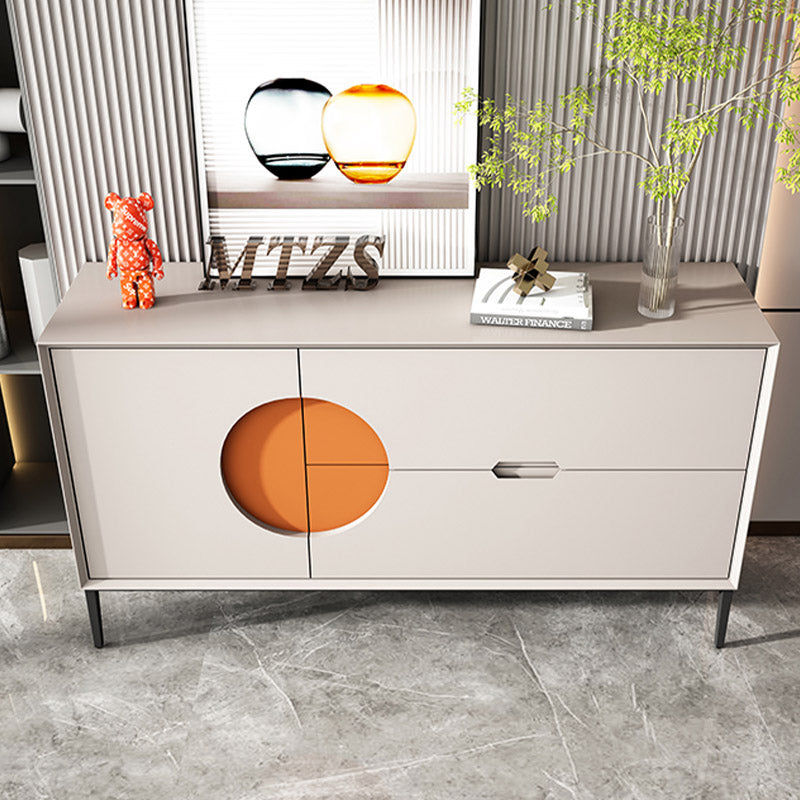 Glam Style Credenza Wood Side Board with Cabinets and Drawers