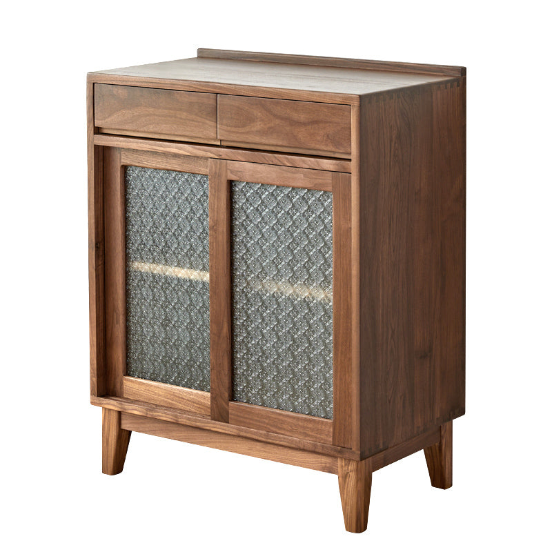 Pine Solid Wood Buffet Server with Drawers Modern Dining Server