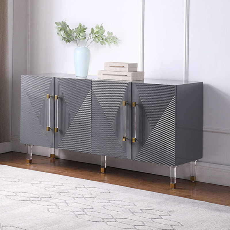 Engineered Wood Sideboard Cabinet with Adjustable Shelves Modern Sideboard Table