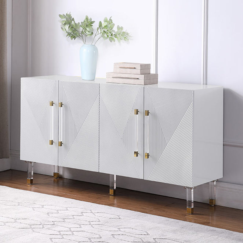 Engineered Wood Sideboard Cabinet with Adjustable Shelves Modern Sideboard Table