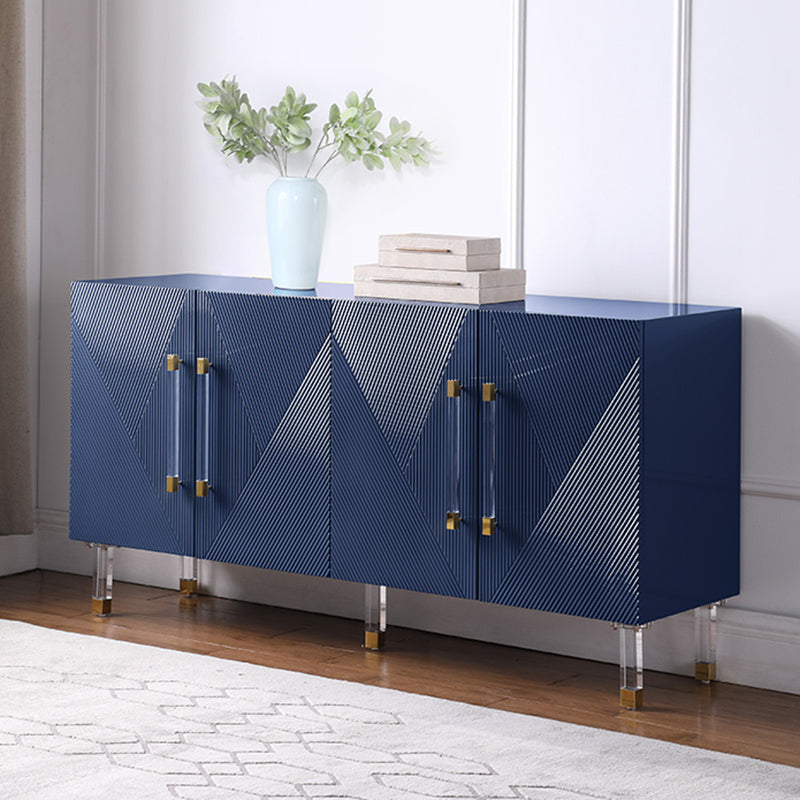 Engineered Wood Sideboard Cabinet with Adjustable Shelves Modern Sideboard Table