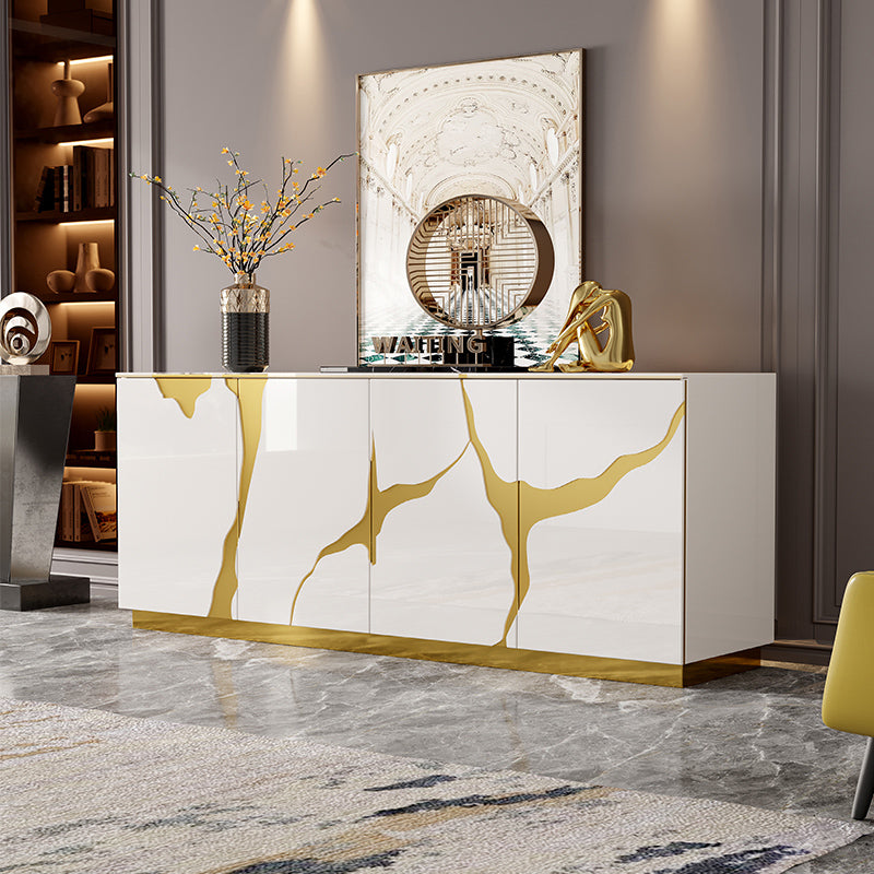 Engineered Wood Sideboard Table Contemporary Dining Server for Living Room