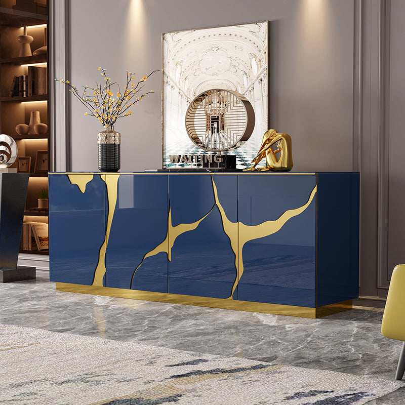 Engineered Wood Sideboard Table Contemporary Dining Server for Living Room