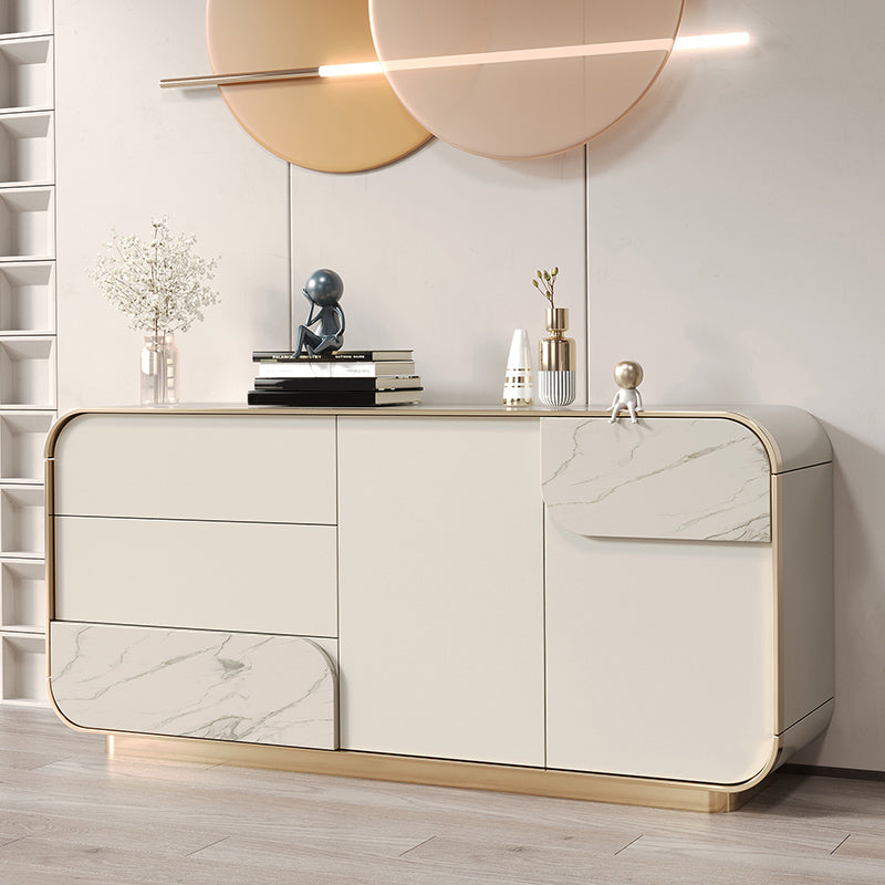 Contemporary Sideboard Cabinet with Drawers Wood Sideboard Table