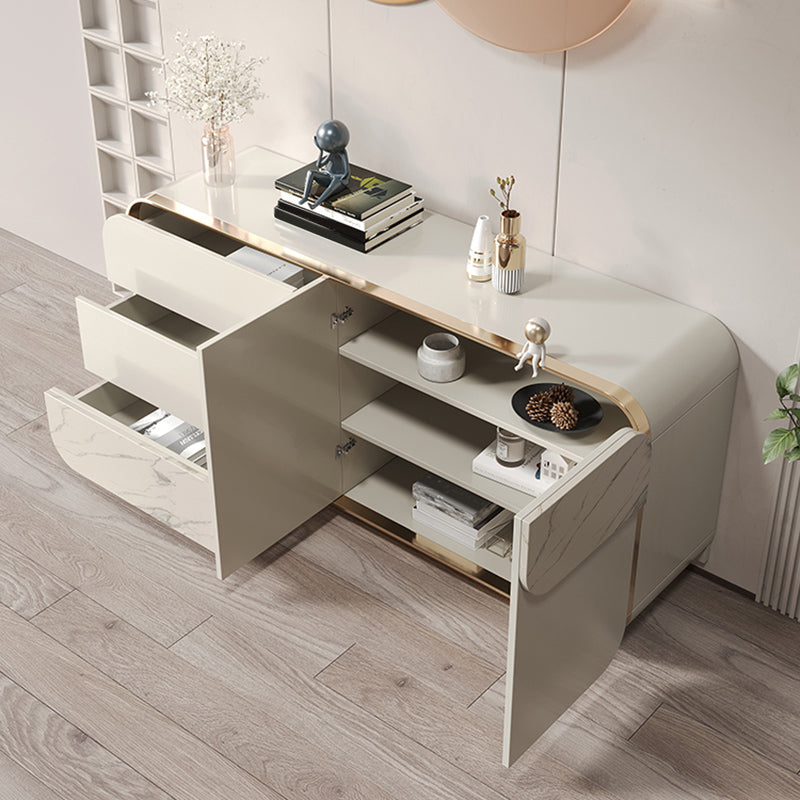 Contemporary Sideboard Cabinet with Drawers Wood Sideboard Table