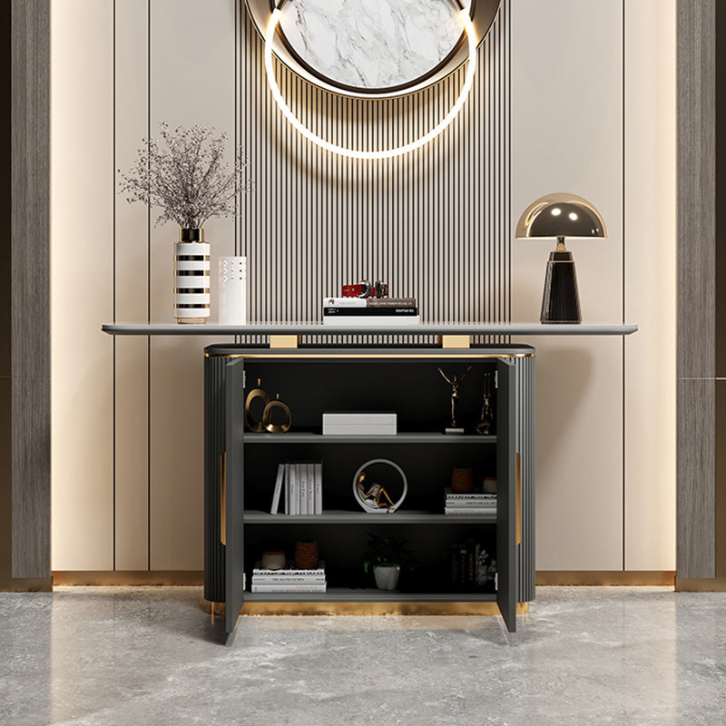 Glam Buffet Server Engineered Wood and Stone Sideboard Cabinet