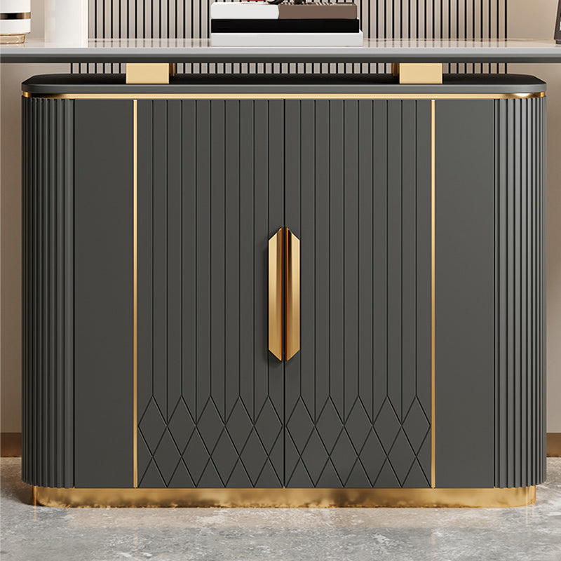 Glam Buffet Server Engineered Wood and Stone Sideboard Cabinet