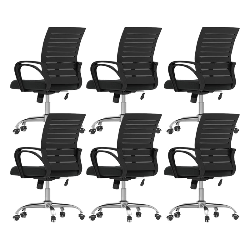 Fixed Arms Office Chair Modern No Distressing Ergonomic Desk Chair