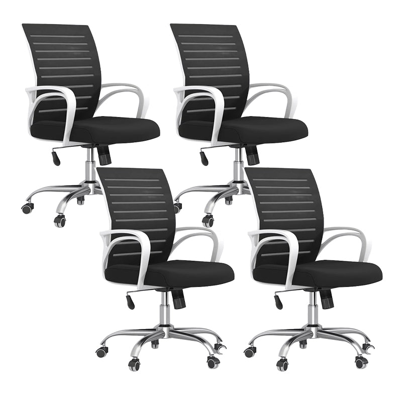 Fixed Arms Office Chair Modern No Distressing Ergonomic Desk Chair