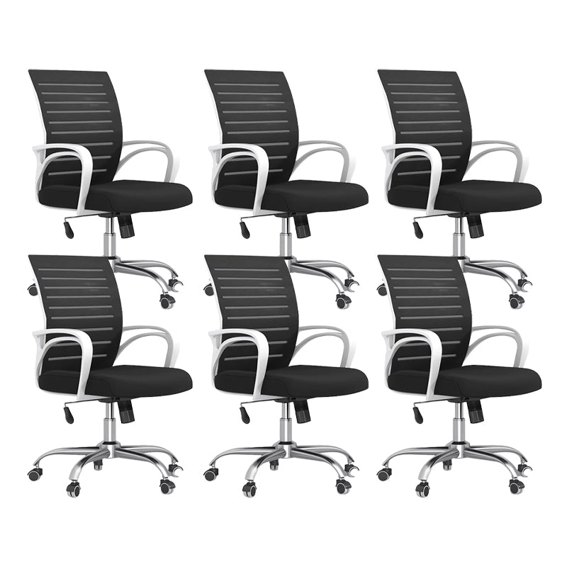 Fixed Arms Office Chair Modern No Distressing Ergonomic Desk Chair