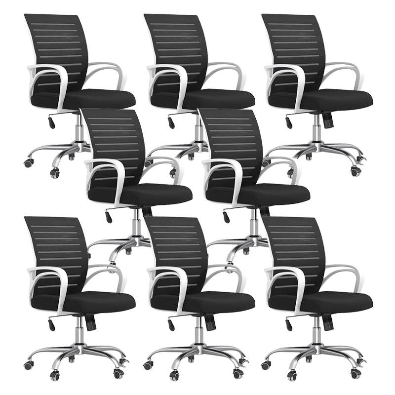 Fixed Arms Office Chair Modern No Distressing Ergonomic Desk Chair