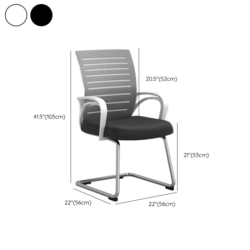 Fixed Arms Office Chair Modern No Distressing Ergonomic Desk Chair