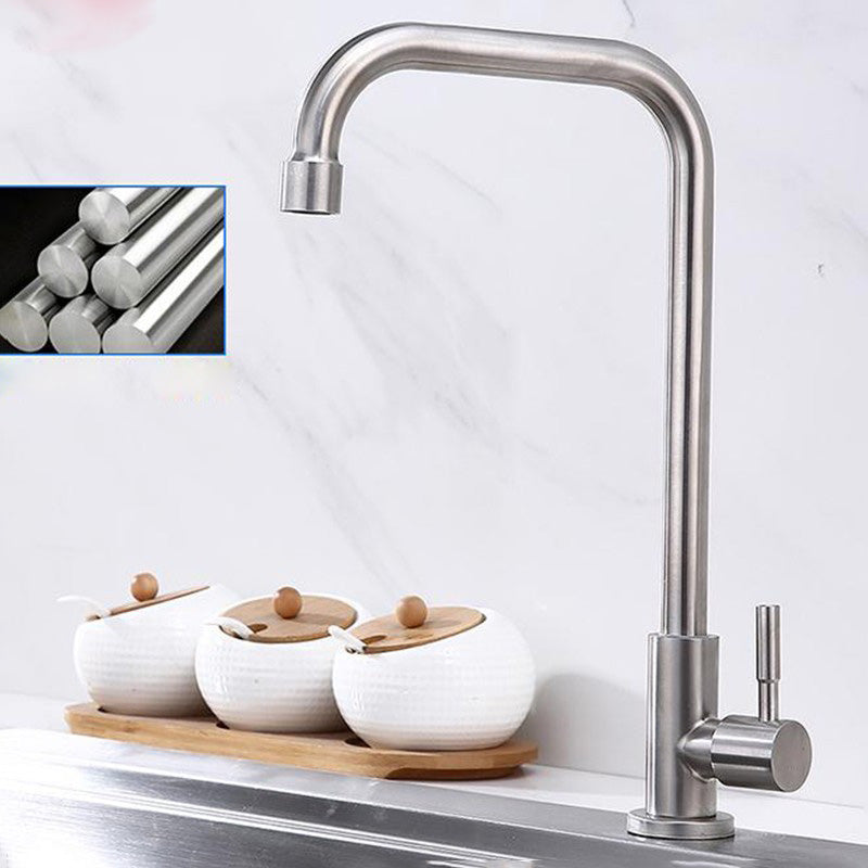 Modern Bridge Kitchen Faucet Stainless Steel High Arch Sink Faucet