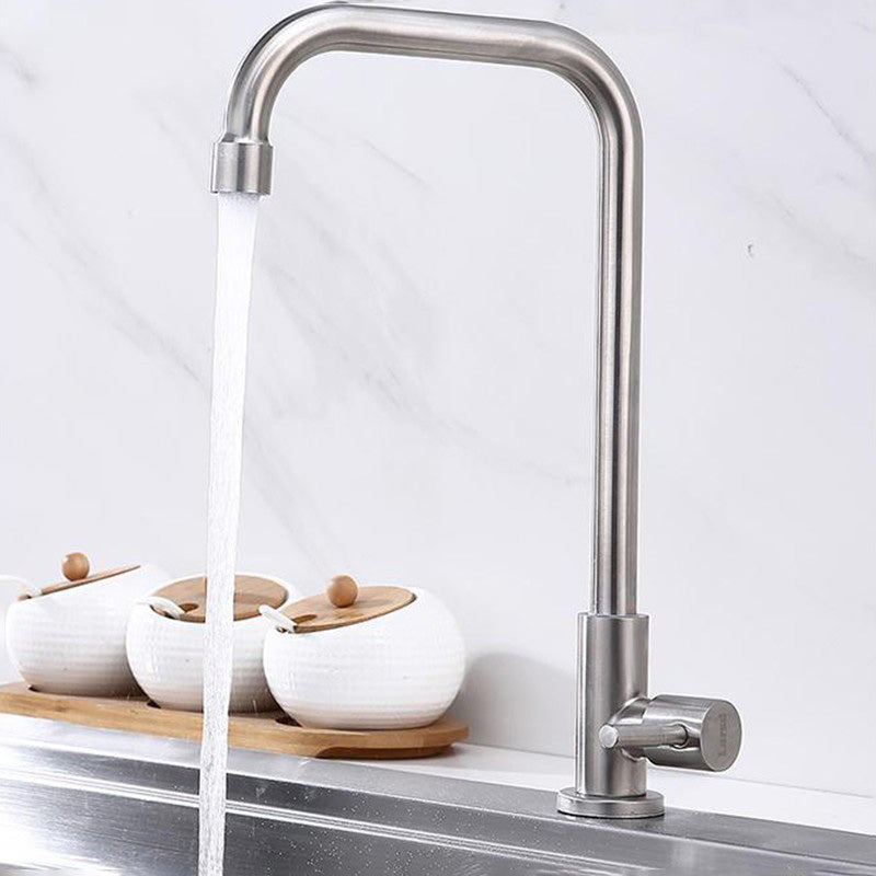 Modern Bridge Kitchen Faucet Stainless Steel High Arch Sink Faucet