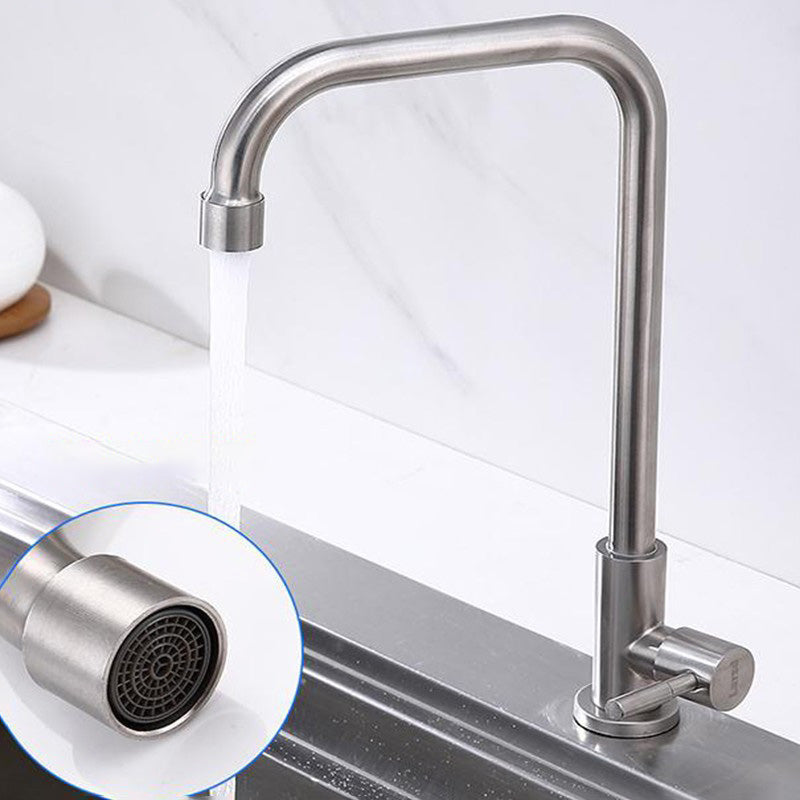 Modern Bridge Kitchen Faucet Stainless Steel High Arch Sink Faucet