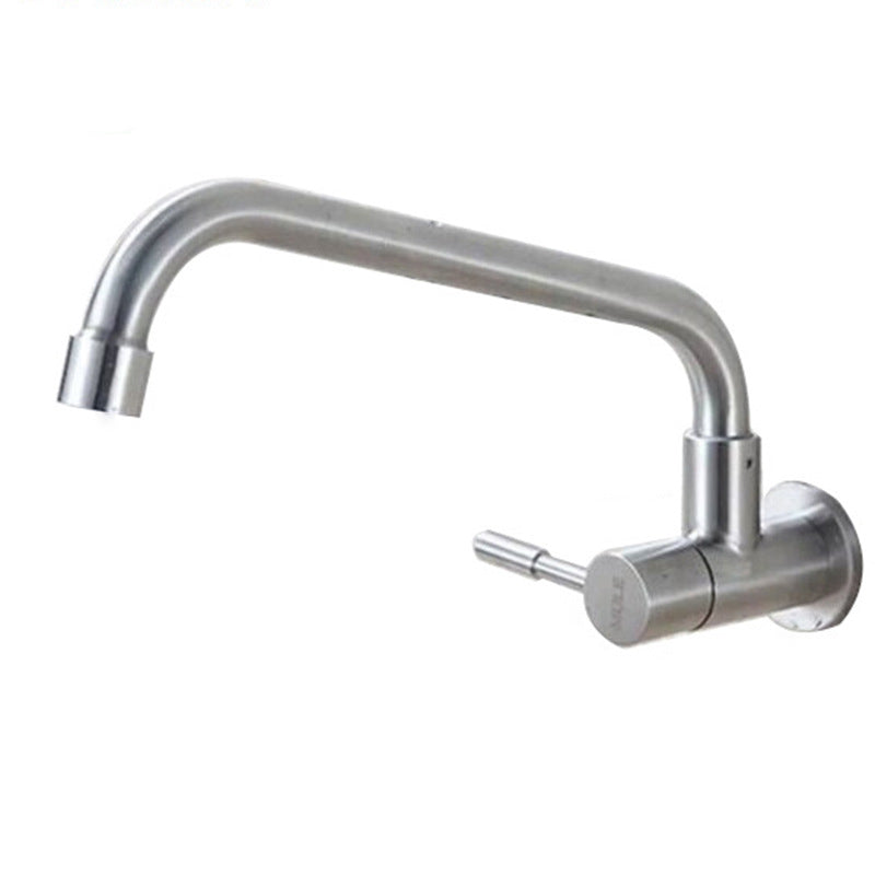 Stainless Steel Kitchen Faucet Single Handle Gooseneck Faucet