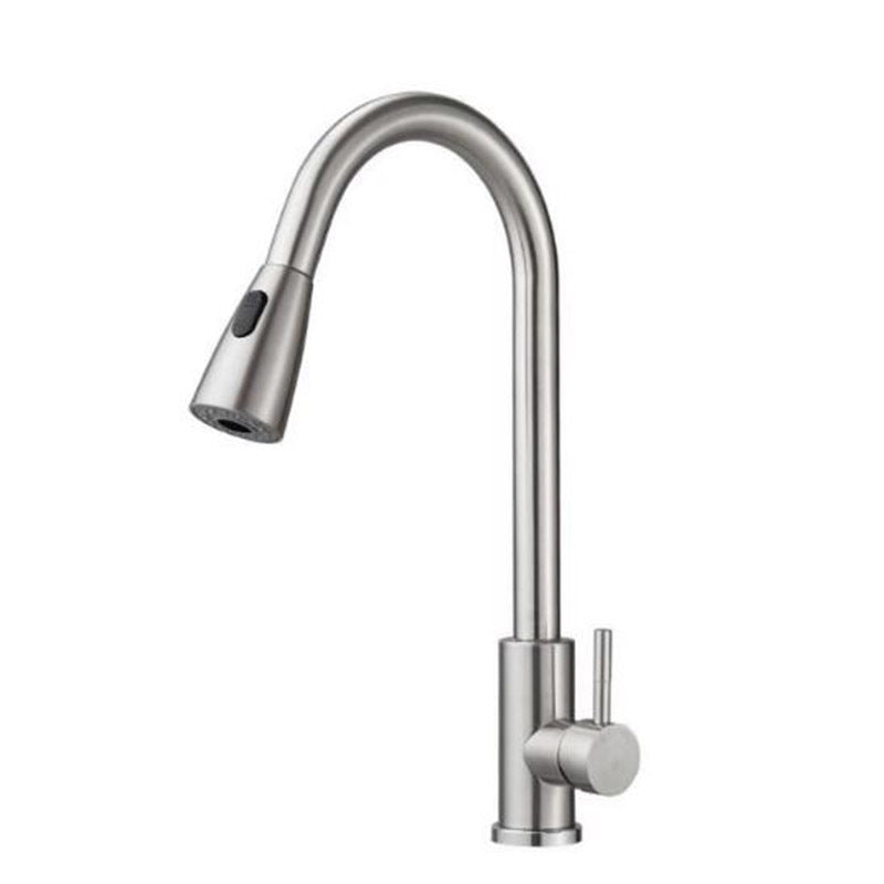 Modern Spray Kitchen Faucet Brass Pulldown Sprayer Swivel Spout Bridge Faucet