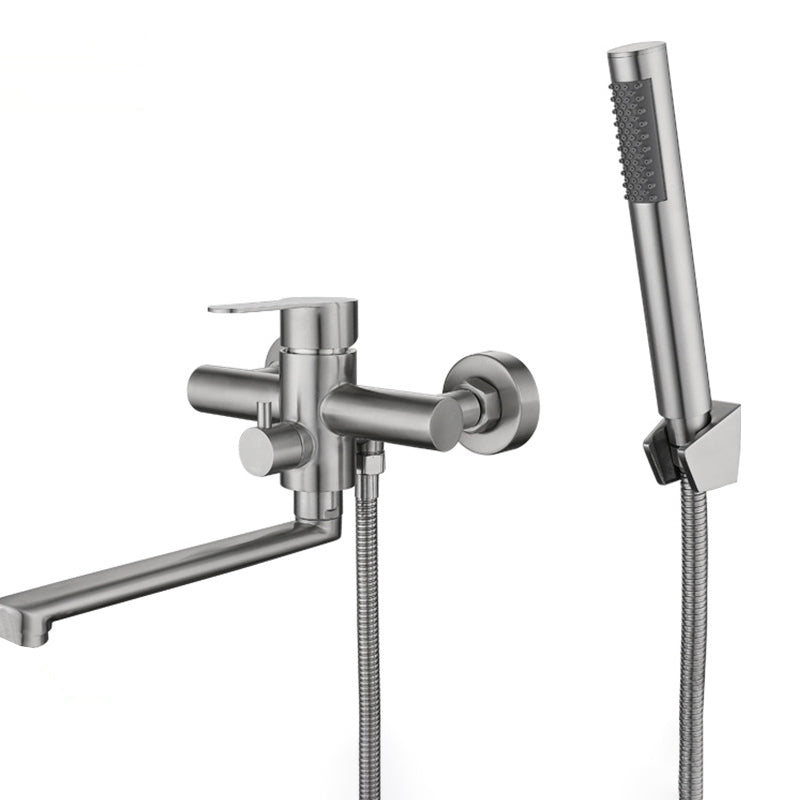 Contemporary Bridge-Style Kitchen Faucet Low Profile with Side Spray