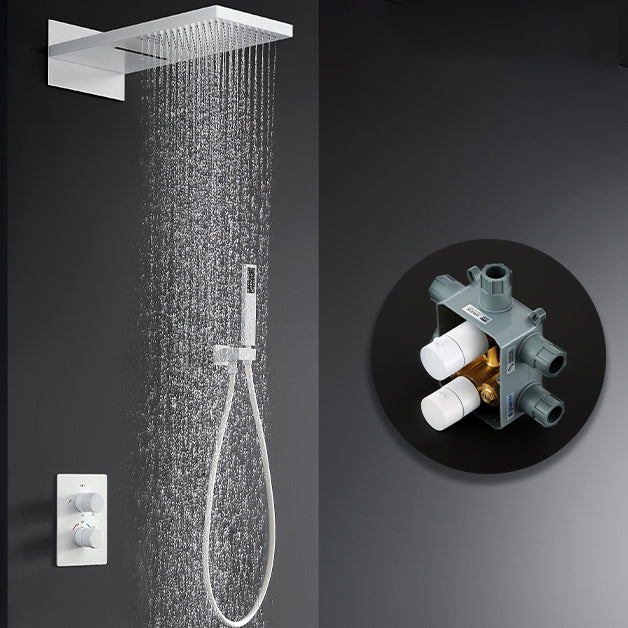 Brass Contemporary Shower Head Combo Modern Shower System for Bathroom