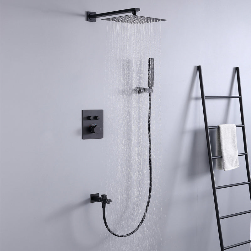 Brass Contemporary Shower Head Combo Modern Shower System for Bathroom