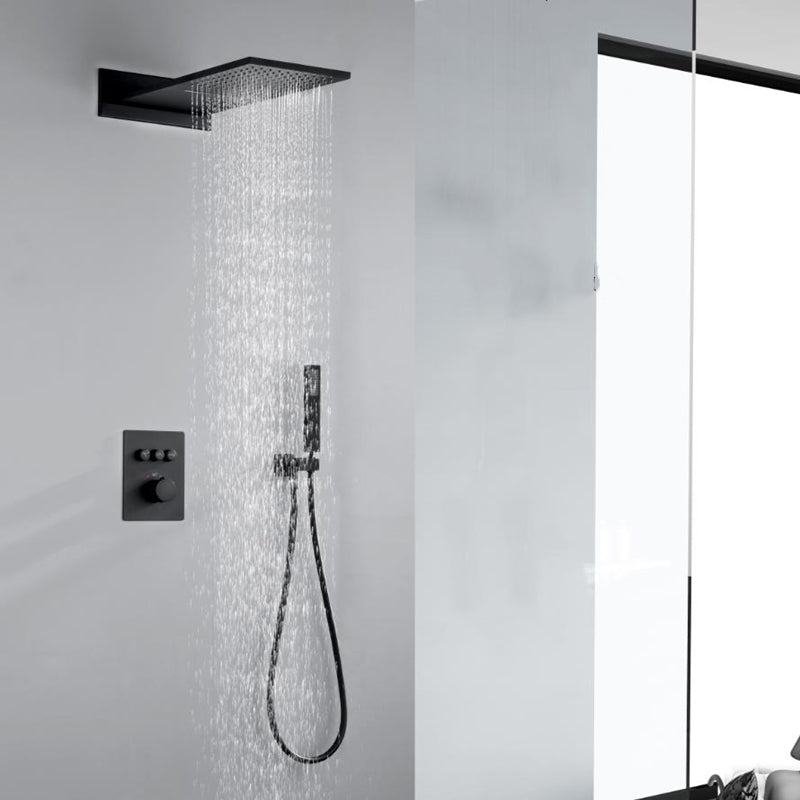 Brass Contemporary Shower Head Combo Modern Shower System for Bathroom