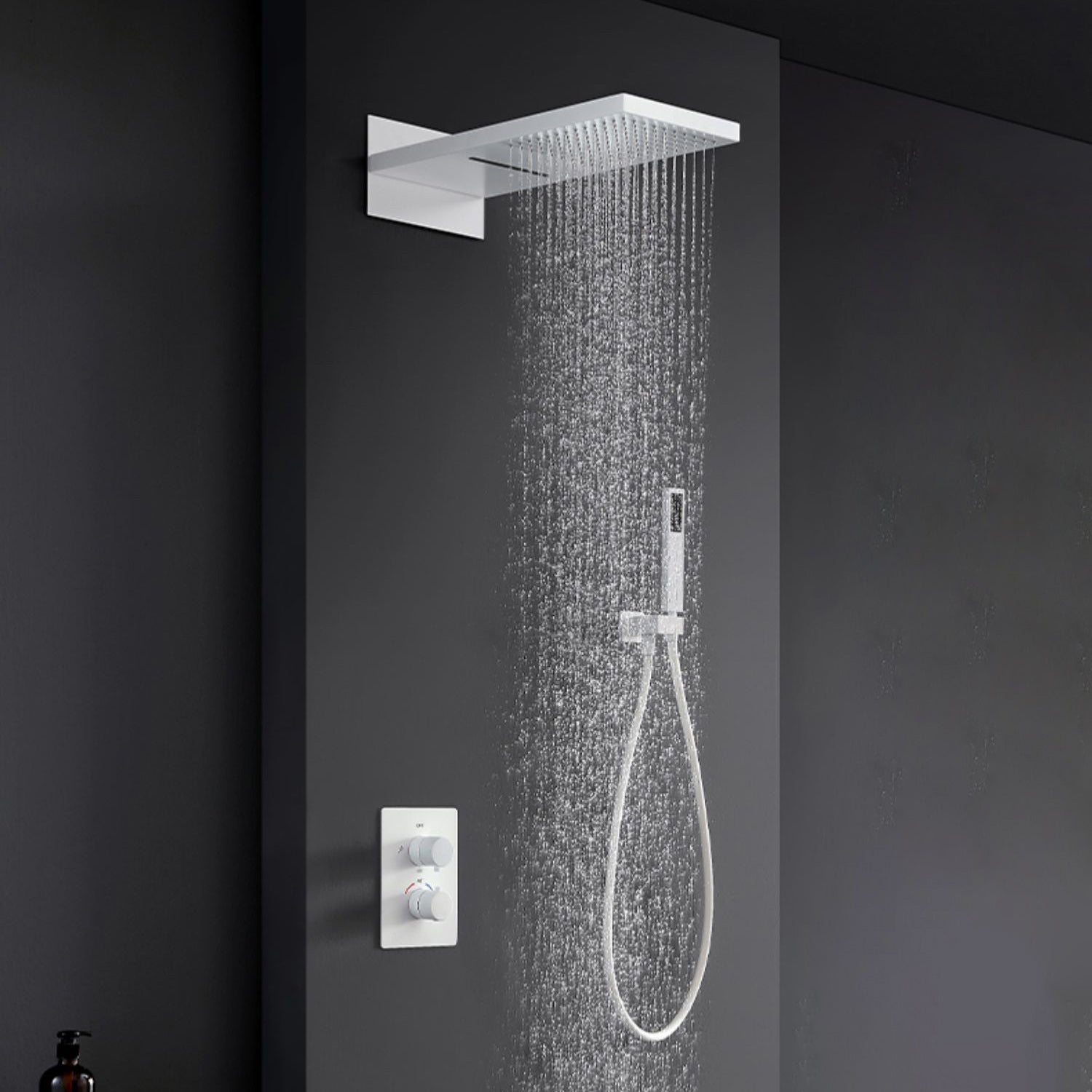 Brass Contemporary Shower Head Combo Modern Shower System for Bathroom