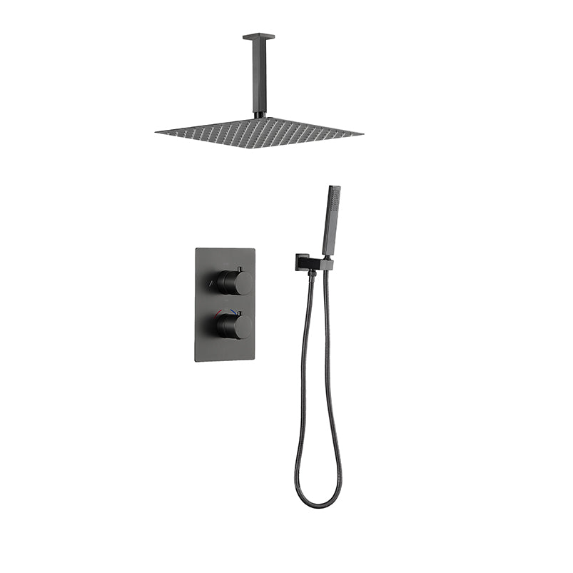 Brass Contemporary Shower Head Combo Modern Shower System for Bathroom