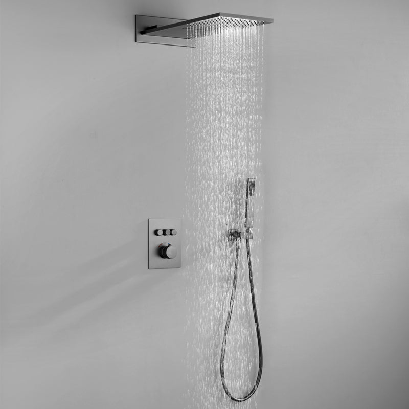 Brass Contemporary Shower Head Combo Modern Shower System for Bathroom